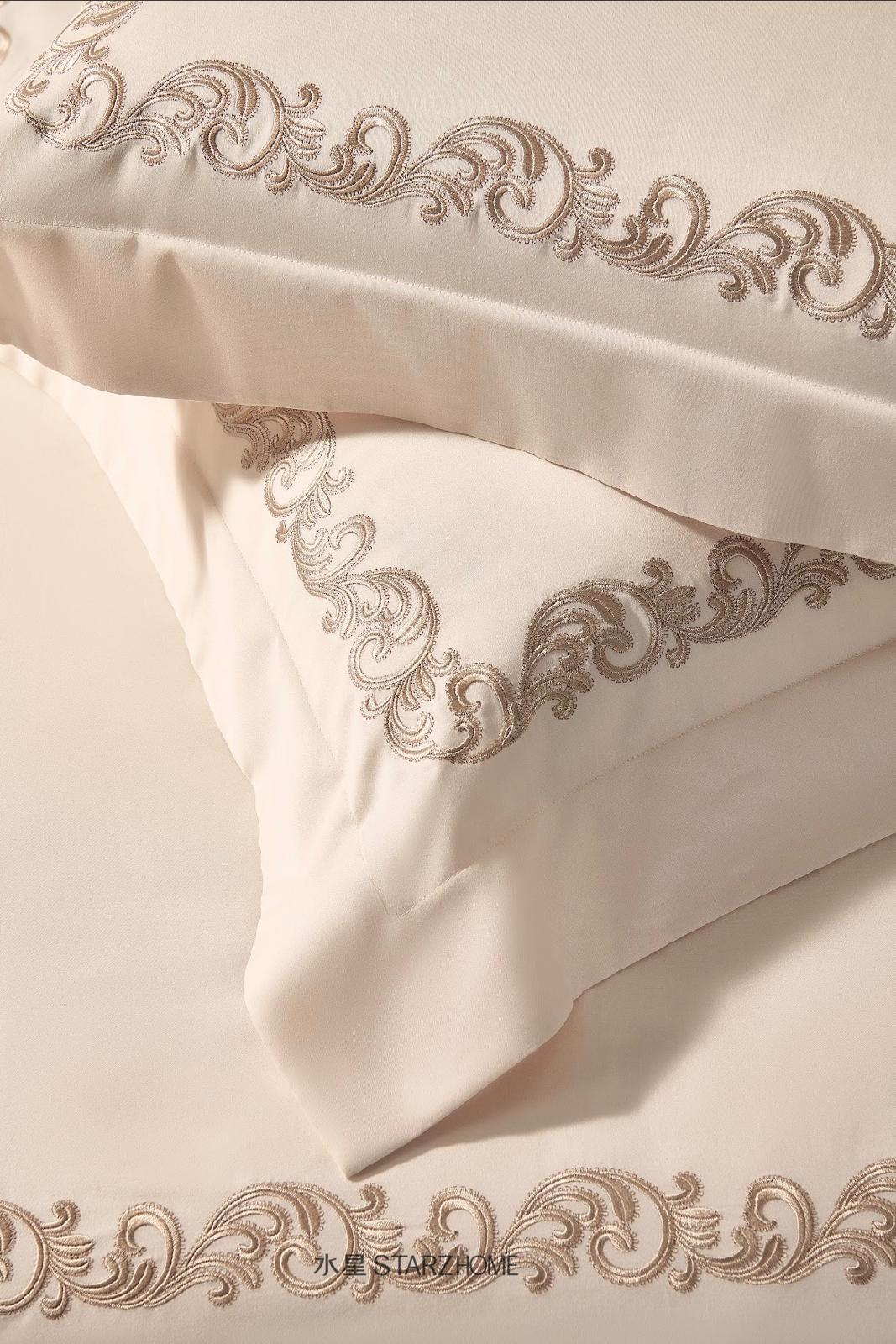 Lenjerie de pat 6 piese din bumbac 100% | Husă pilotă 200x220 | Cearșaf 240x260|808122