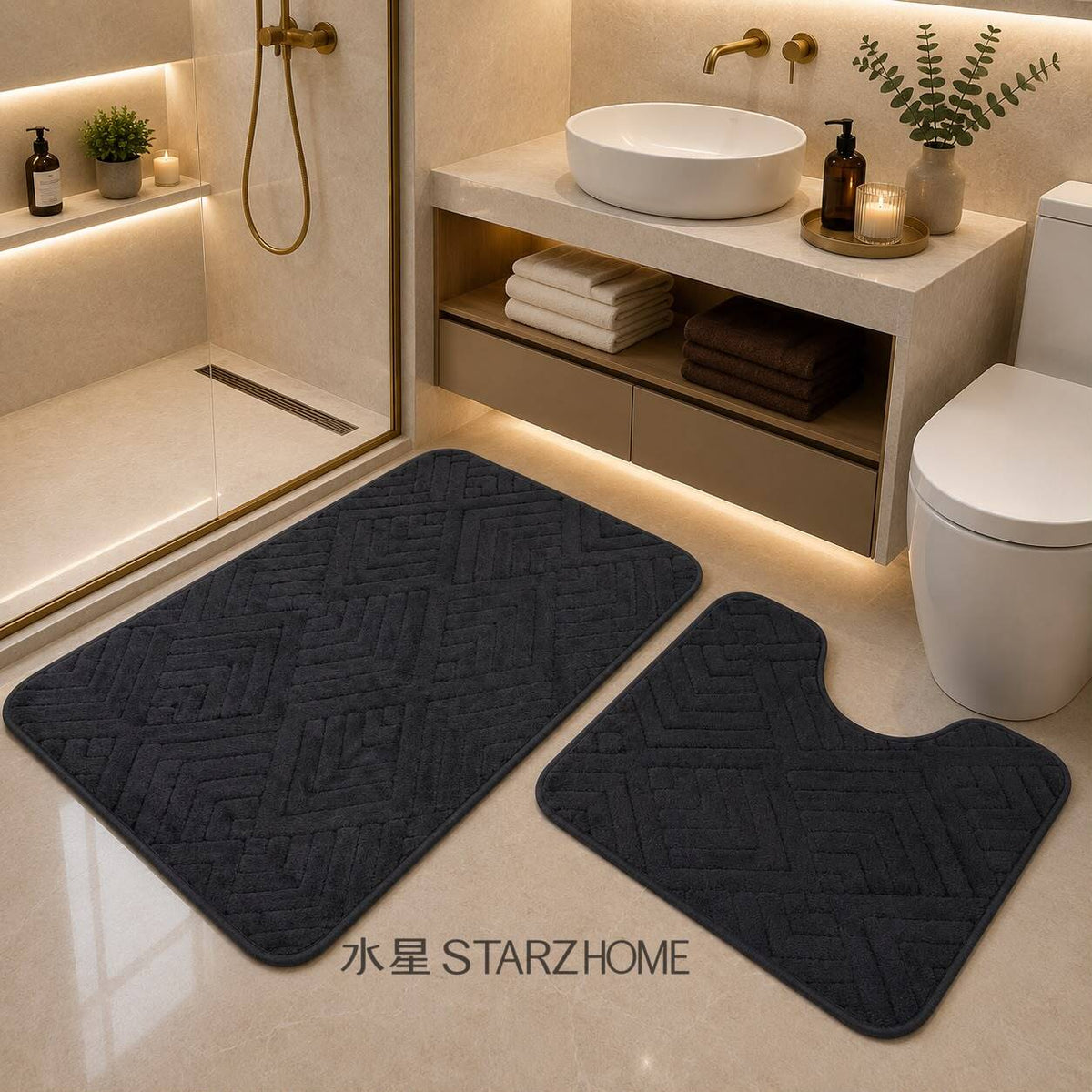 Set de 2 Covorase Pentru Baie M4|40x50cm|50x80cm