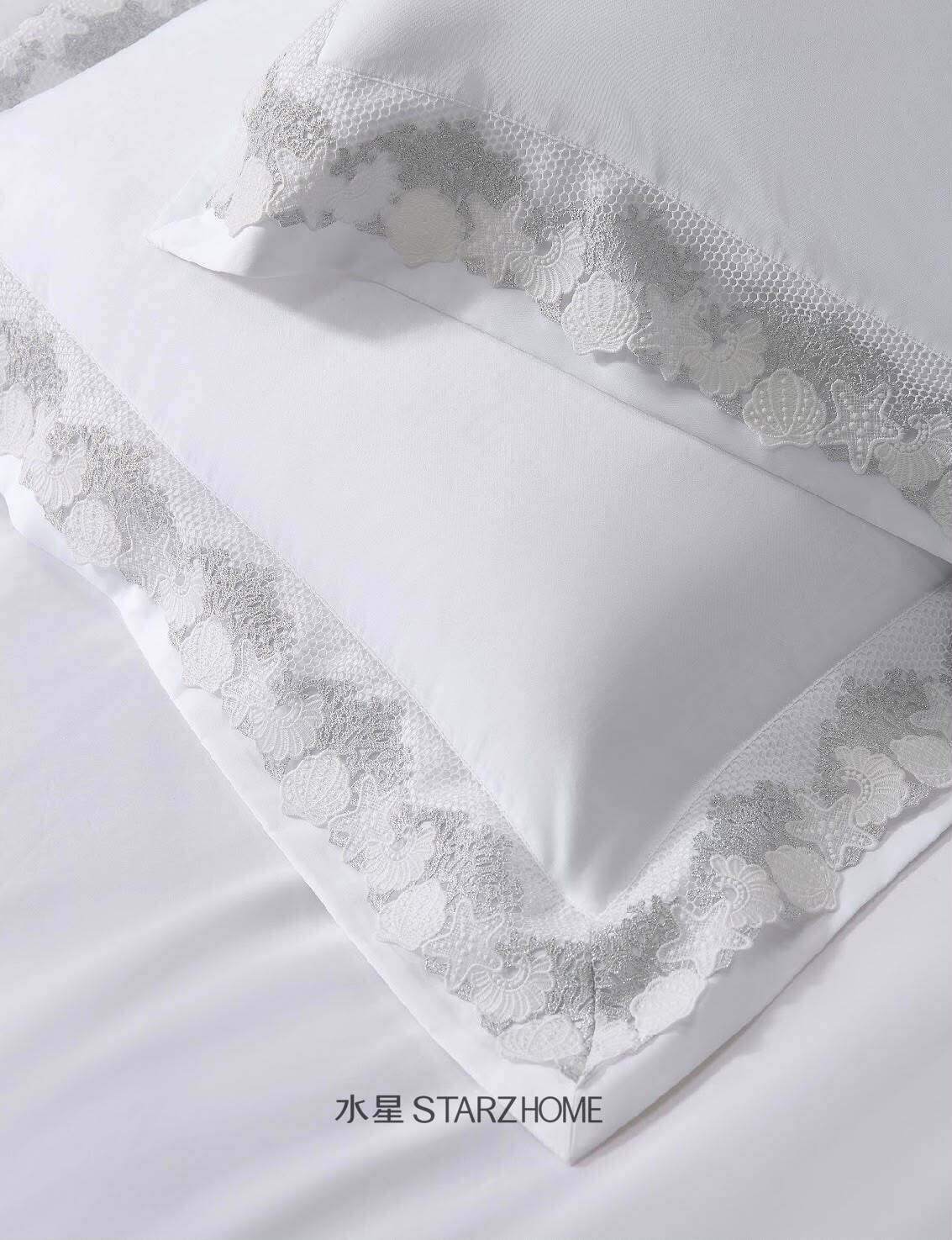 Lenjerie de pat 6 piese din bumbac 100% | Husă pilotă 200x220 | Cearșaf 240x260|808139