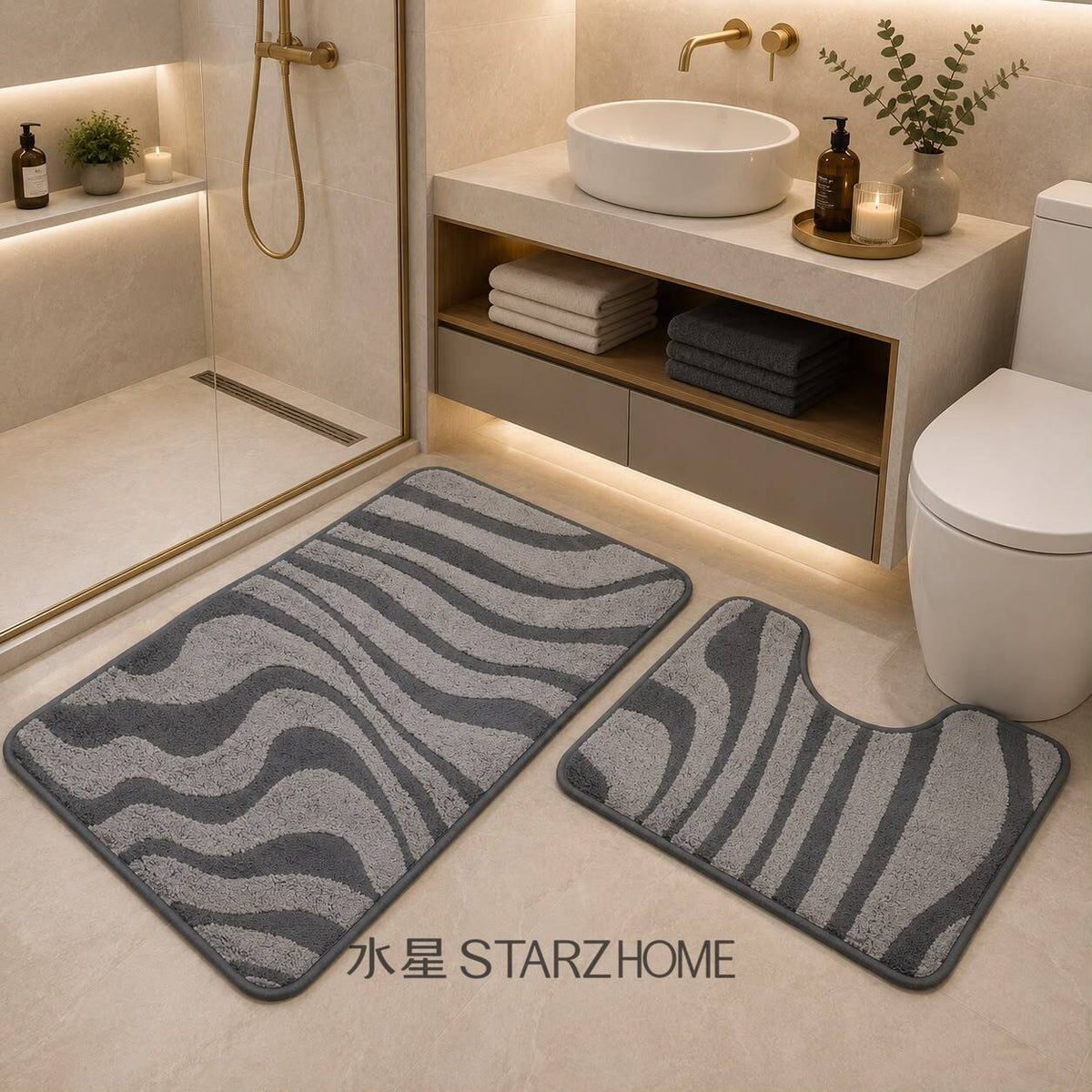 Set de 2 Covorase Pentru Baie M3|40x50cm|50x80cm