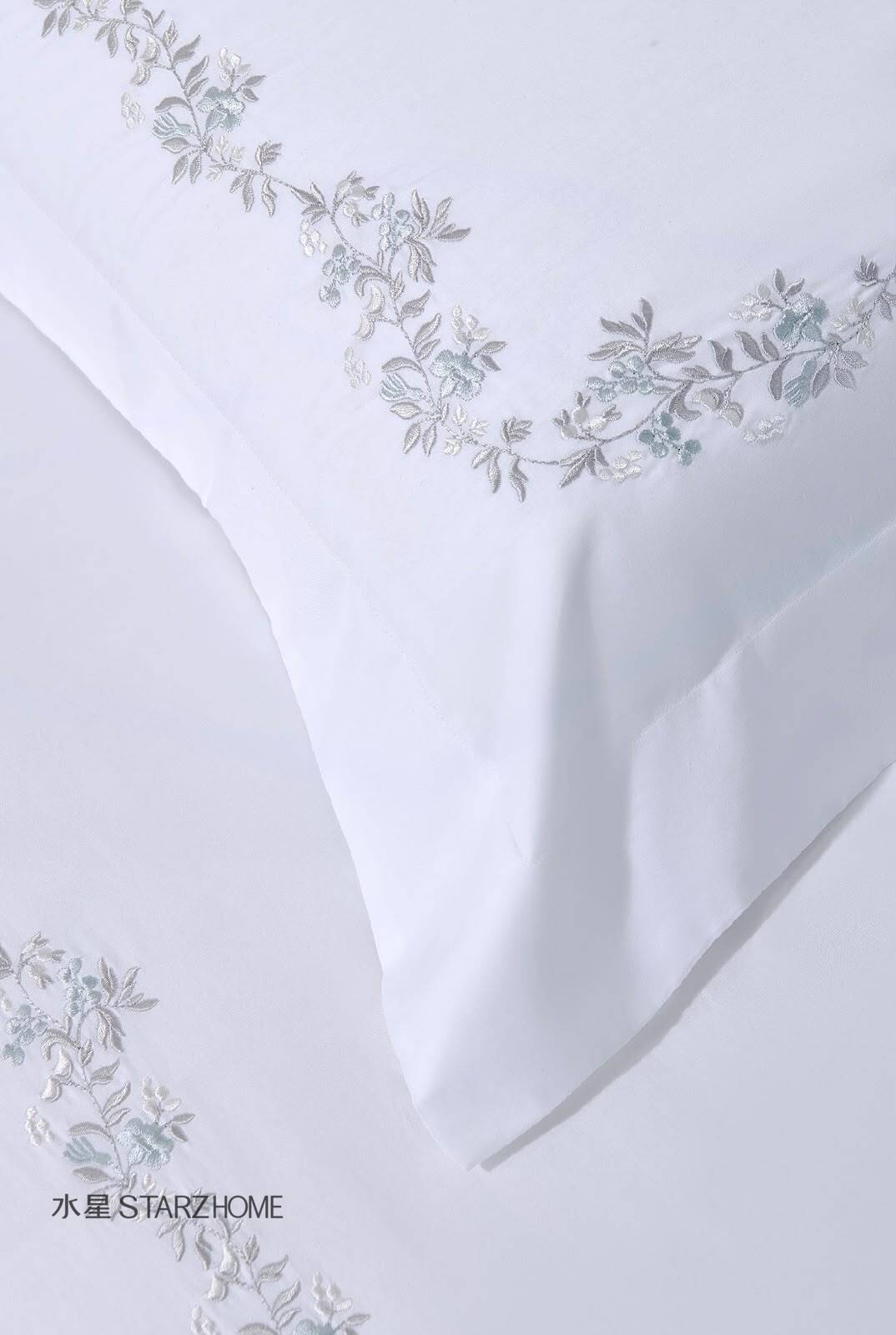 Lenjerie de pat 6 piese din bumbac 100% | Husă pilotă 200x220 | Cearșaf 240x260|808106