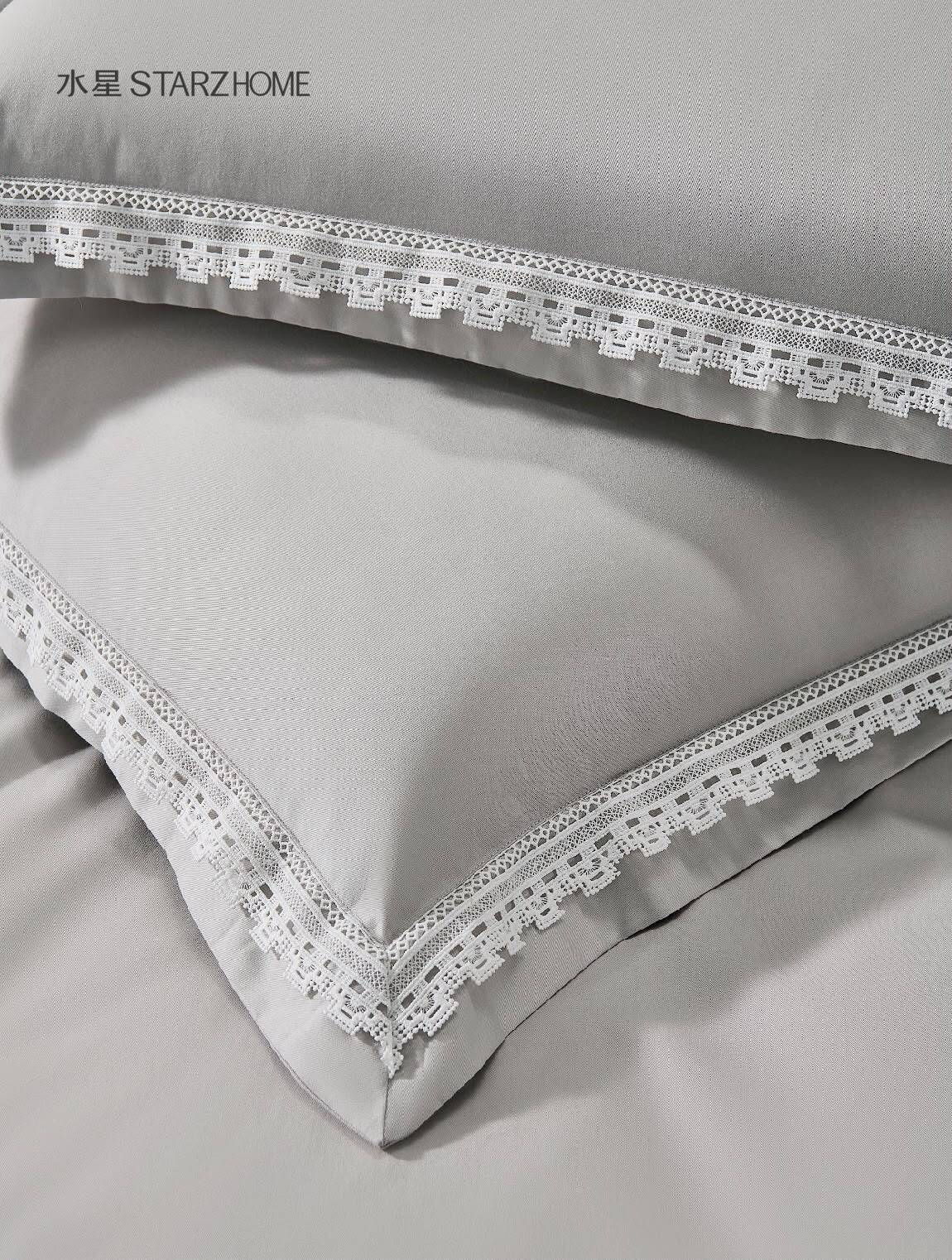 Lenjerie de pat 6 piese din bumbac 100% | Husă pilotă 200x220 | Cearșaf 183x203|808130