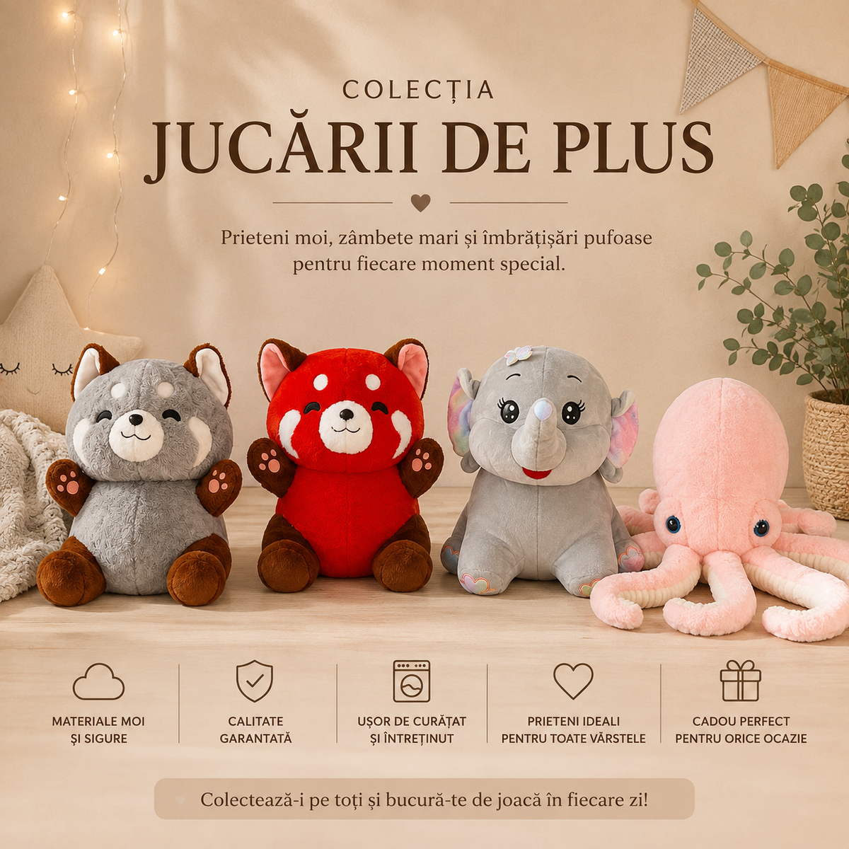 Jucării de Pluș cu Păturică