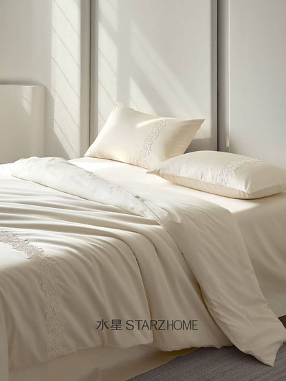 Hepburn T.|Lenjerie de Pat 4 Piese|Dantela Brodata M1| 100% Bumbac