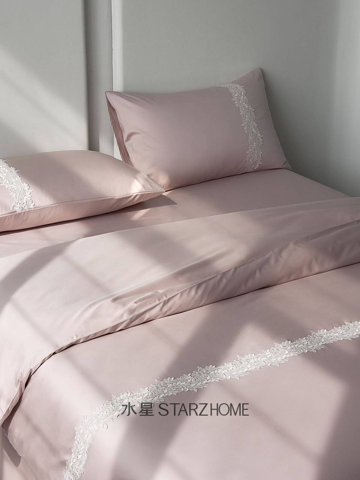 Hepburn T.|Lenjerie de Pat 4 Piese|Dantela Brodata M1| 100% Bumbac