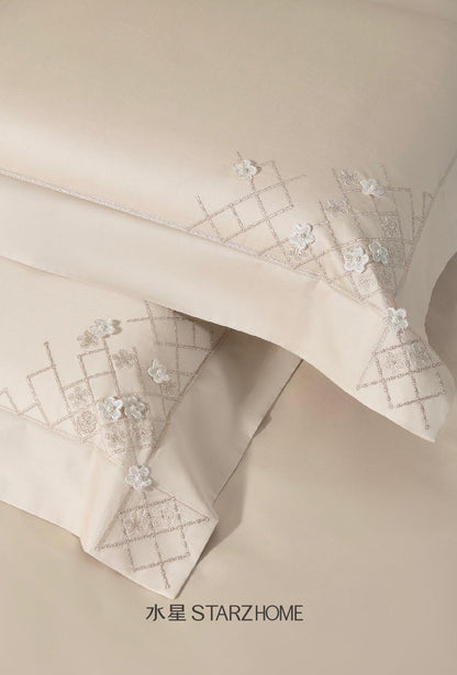 Lenjerie de pat 6 piese din bumbac 100% | Husă pilotă 200x220 | Cearșaf 240x260|808135