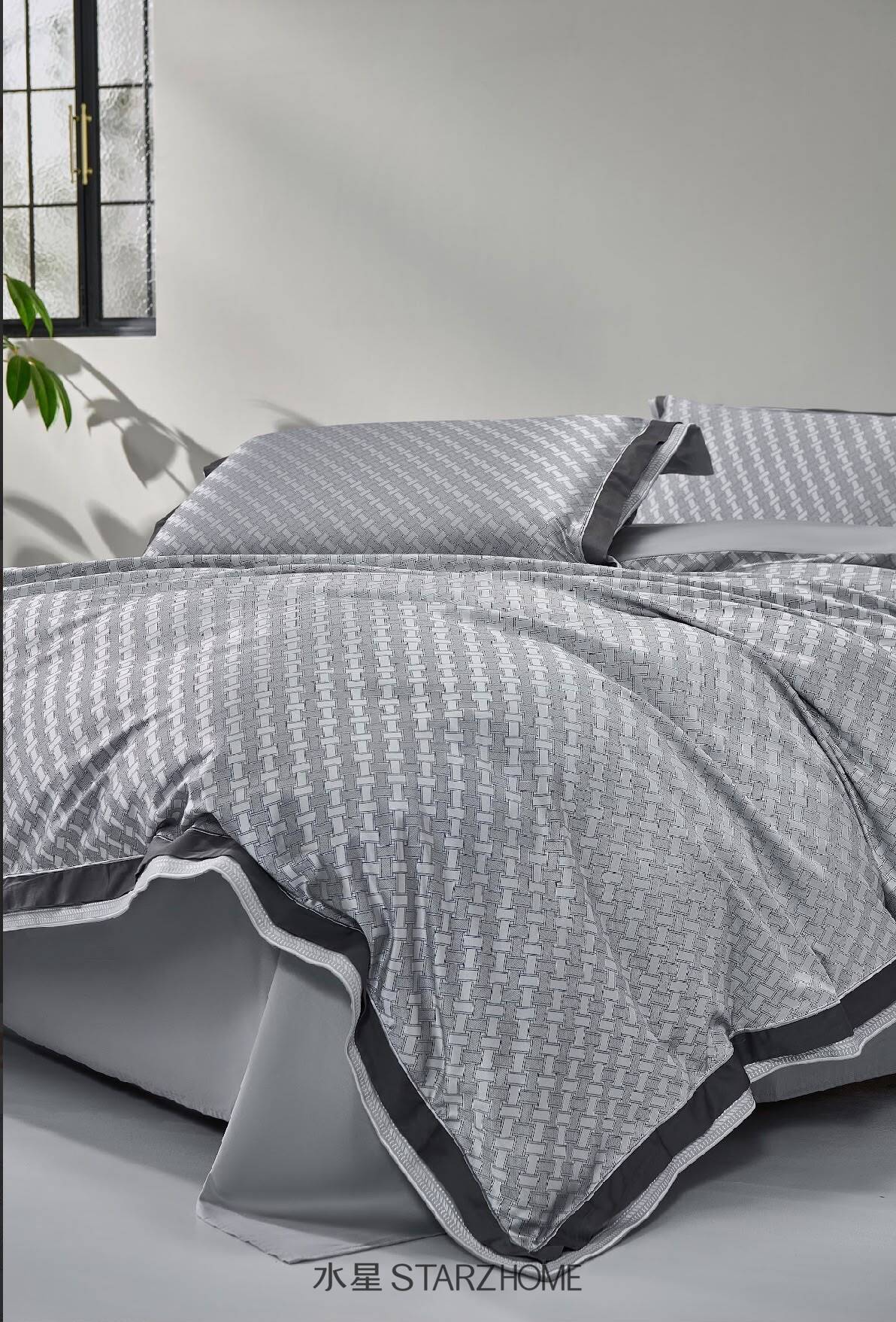 Lenjerie de Pat 6 Piese din Bumbac|Husă pilotă 200x220 | Cearșaf 240x260|808148