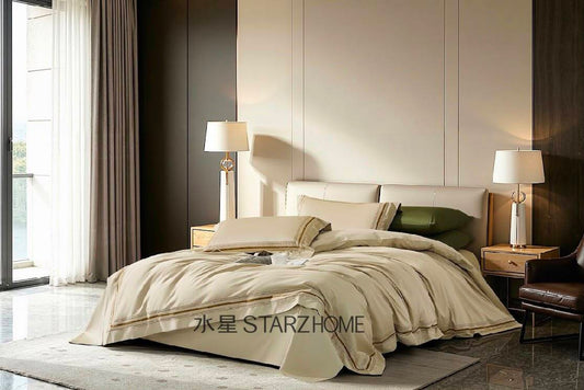 Lenjerie de pat 6 piese din bumbac 100% | Husă pilotă 200x220 | Cearșaf 240x260|808123