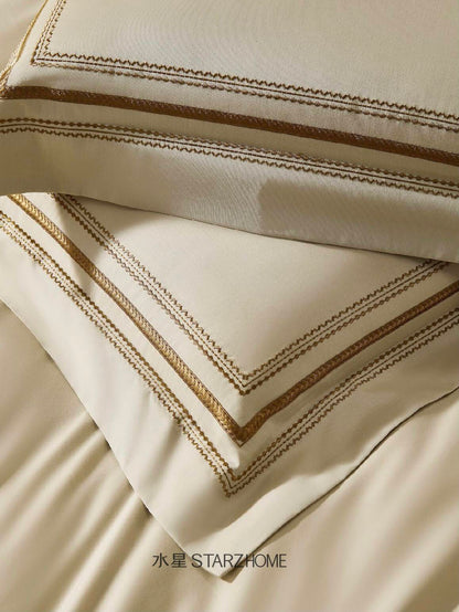 Lenjerie de pat 6 piese din bumbac 100% | Husă pilotă 200x220 | Cearșaf 240x260|808123