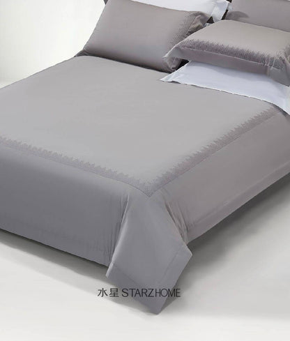Lenjerie de pat 6 piese din bumbac 100% | Husă pilotă 200x220 | Cearșaf 240x260|808119