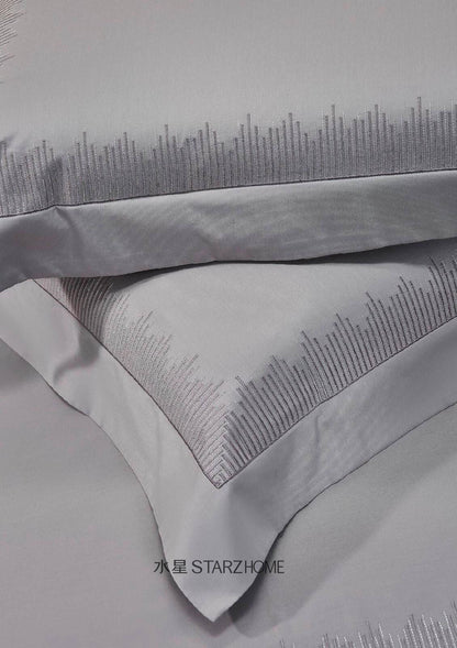 Lenjerie de pat 6 piese din bumbac 100% | Husă pilotă 200x220 | Cearșaf 240x260|808119
