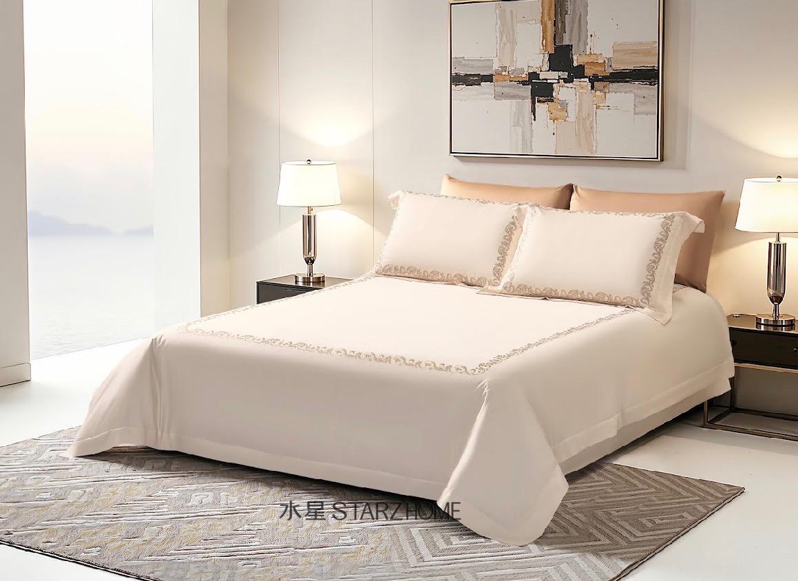 Lenjerie de pat 6 piese din bumbac 100% | Husă pilotă 200x220 | Cearșaf 240x260|808122
