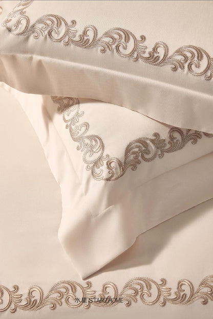 Lenjerie de pat 6 piese din bumbac 100% | Husă pilotă 200x220 | Cearșaf 240x260|808122