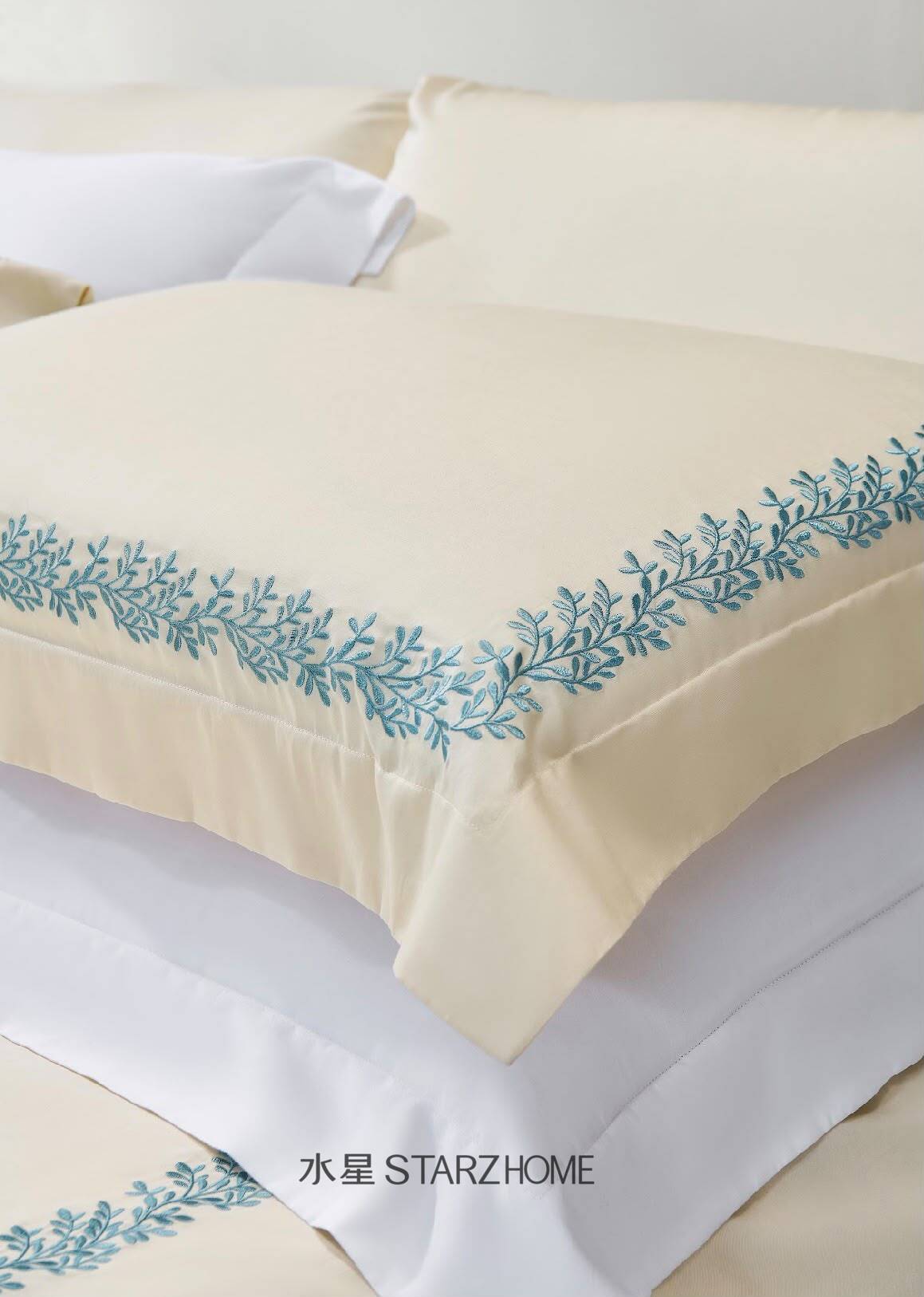 Lenjerie de pat 6 piese din bumbac 100% | Husă pilotă 200x220 | Cearșaf 240x260|808112