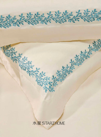 Lenjerie de pat 6 piese din bumbac 100% | Husă pilotă 200x220 | Cearșaf 240x260|808112