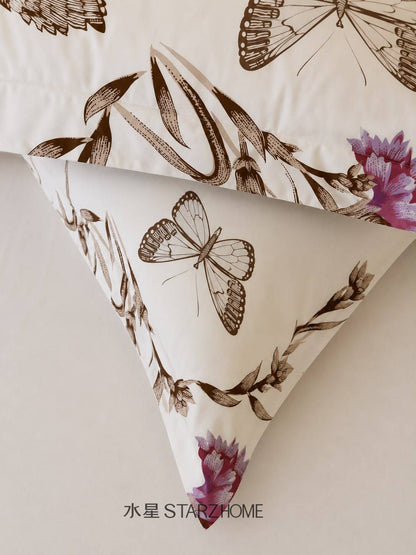 Lenjerie de pat 6 piese din bumbac 100% | Husă pilotă 200x220 | Cearșaf 240x260|808155