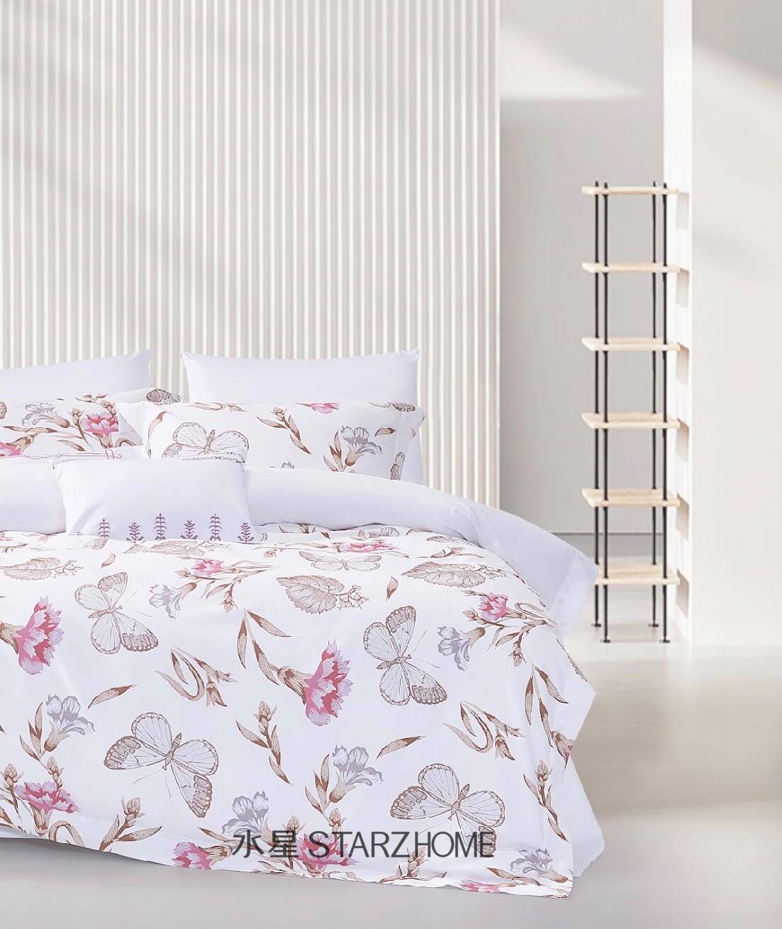 Lenjerie de pat 6 piese din bumbac 100% | Husă pilotă 200x220 | Cearșaf 240x260|808155