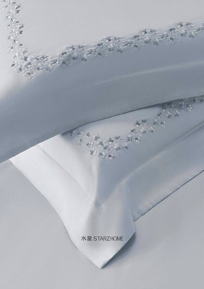 Lenjerie de pat 6 piese din 65% Tencel si 35% bumbac | Husă pilotă 200x220 | Cearșaf 240x260|808132