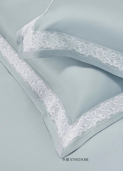 Lenjerie de pat 6 piese din bumbac 65% Tencel si 35% Bumbac | Husă pilotă 200x220 | Cearșaf 240x260|808136