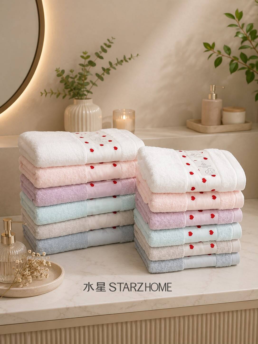 Colorful Home|Set 6 Prosoape din Bumbac|70x140cm|50x90cm|510-25