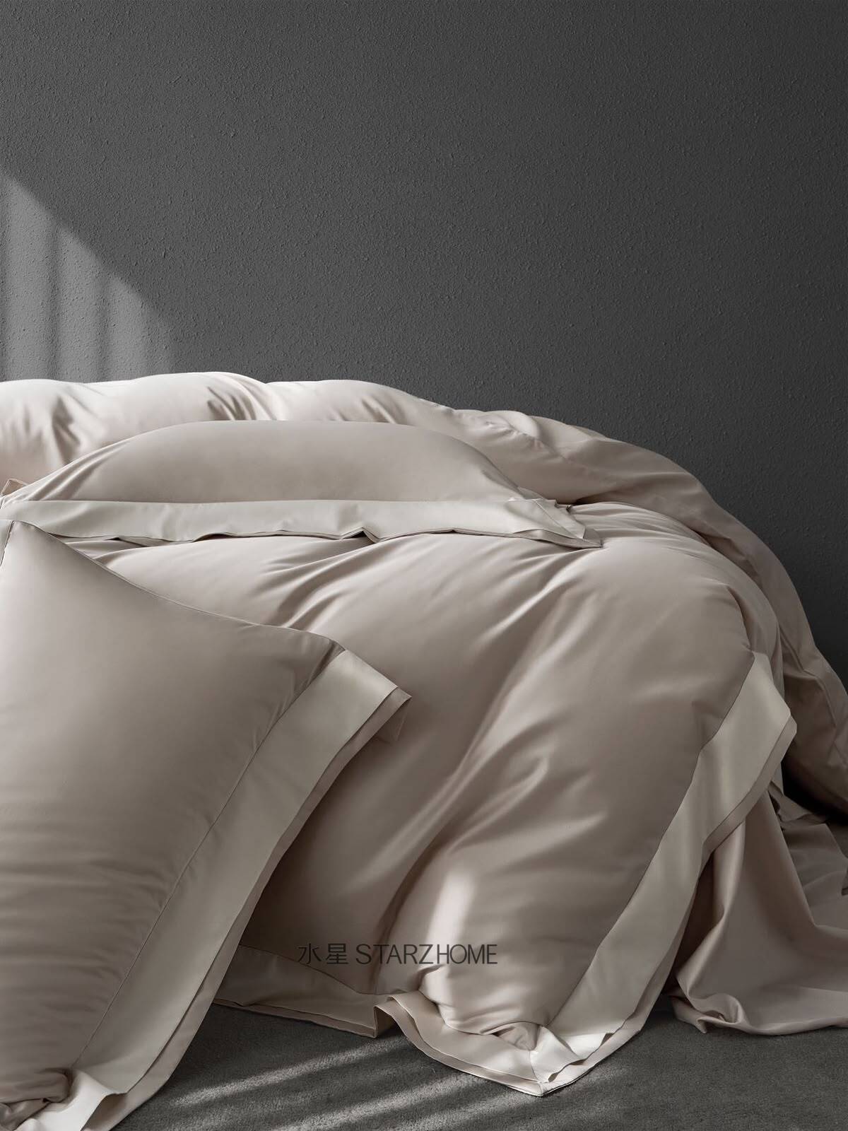 Hepburn T.|Lenjerie de Pat 4 Piese| 60% Tencel si 40% Bumbac|