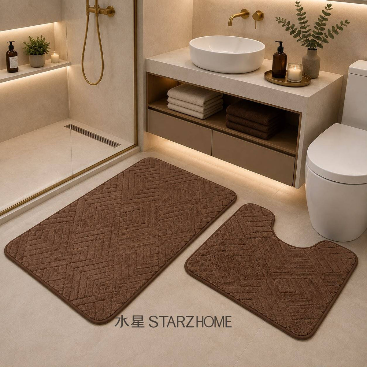 Set de 2 Covorase Pentru Baie M4|40x50cm|50x80cm