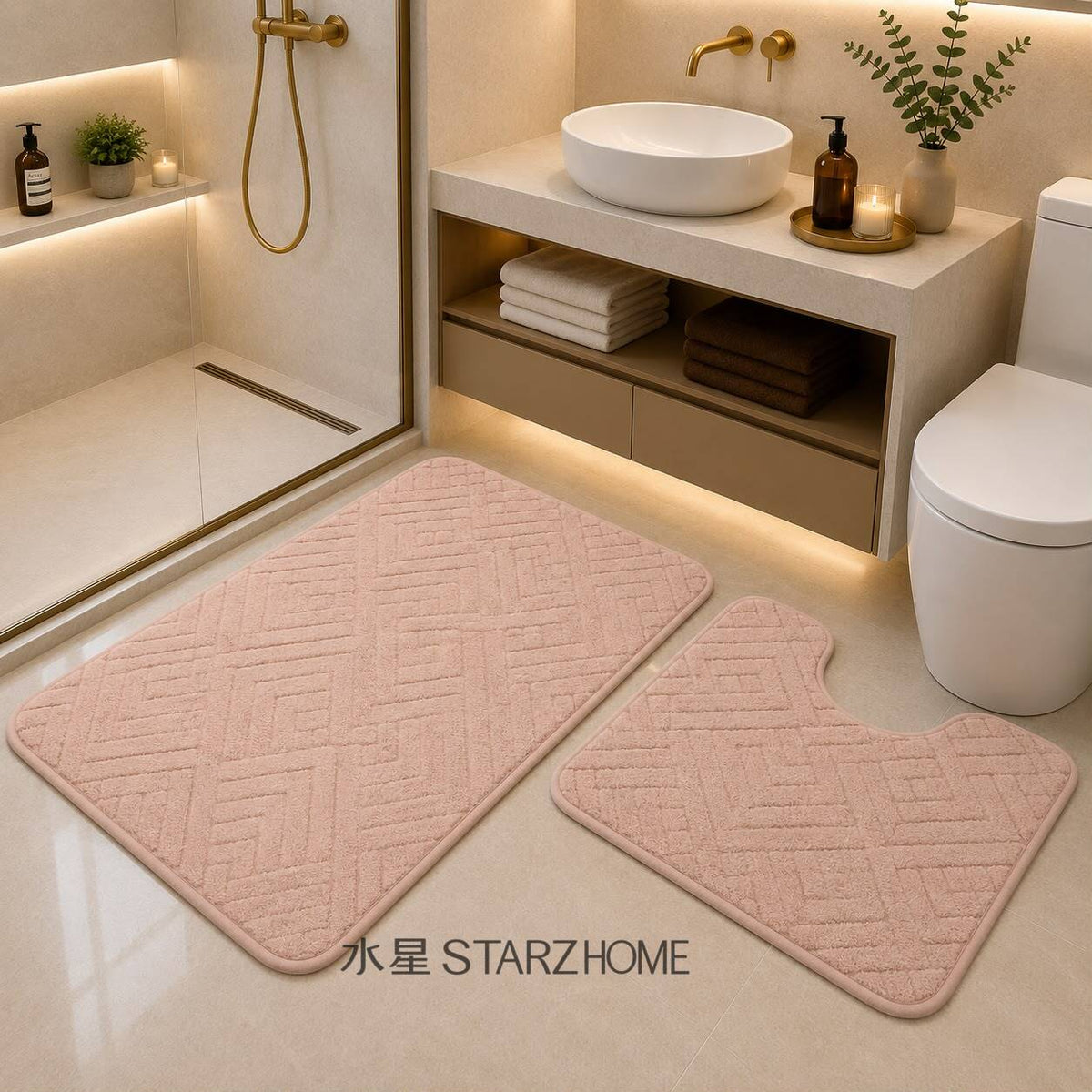 Set de 2 Covorase Pentru Baie M4|40x50cm|50x80cm