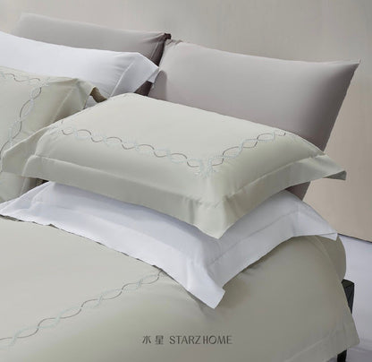 Lenjerie de pat 6 piese din bumbac 100% | Husă pilotă 200x220 | Cearșaf 240x260|808109