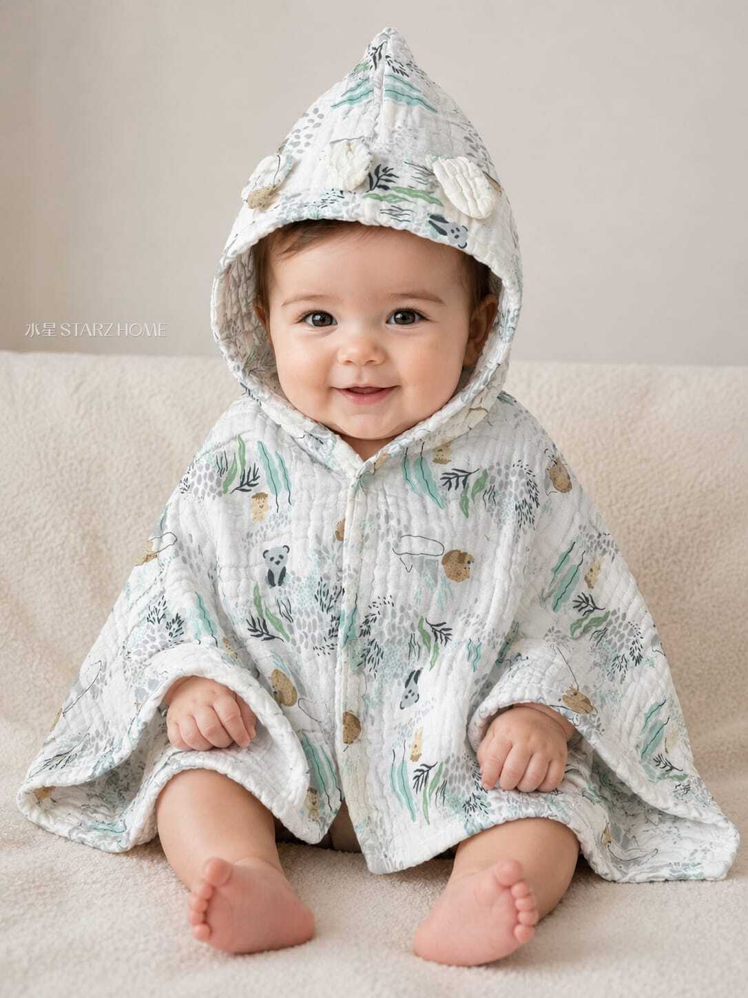 Prosop Bebe cu Glugă|Muselină