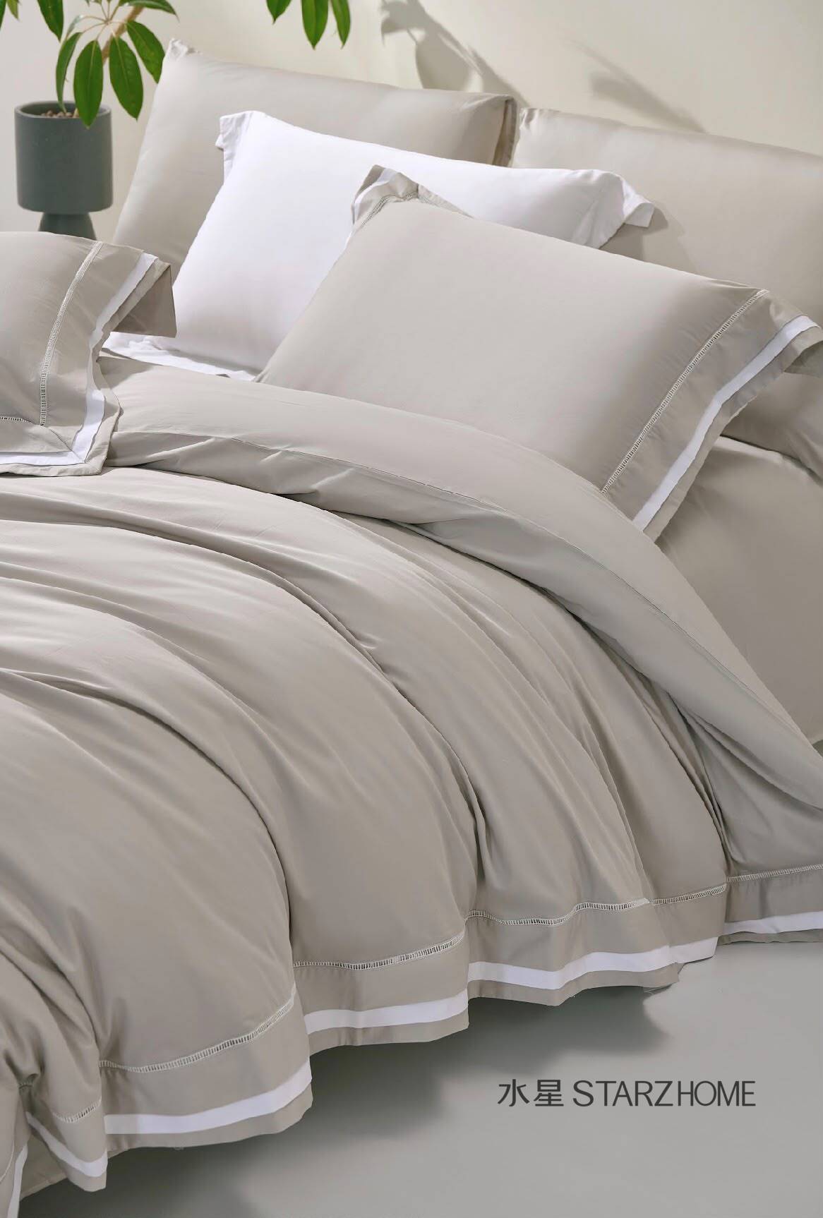 Lenjerie de pat 6 piese din bumbac 100% | Husă pilotă 200x220 | Cearșaf 240x260|808105