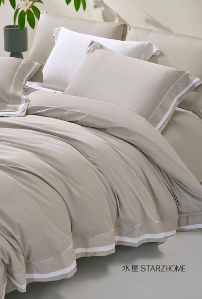Lenjerie de pat 6 piese din bumbac 100% | Husă pilotă 200x220 | Cearșaf 240x260|808105