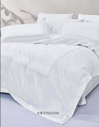 Lenjerie de pat 6 piese din bumbac 100% | Husă pilotă 200x220 | Cearșaf 240x260|808107