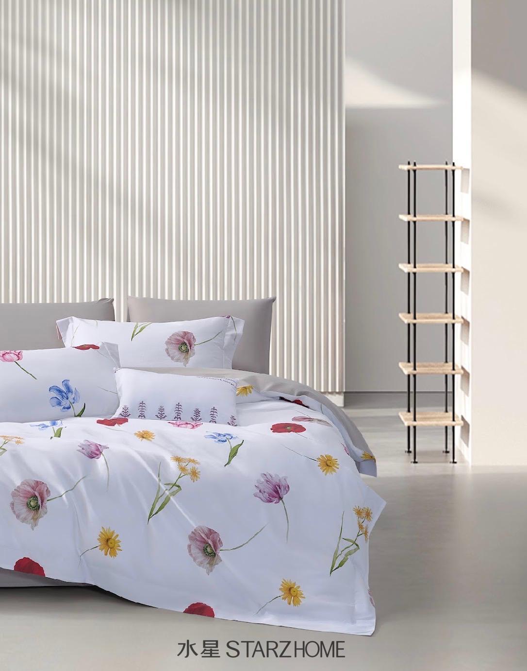 Lenjerie de pat 6 piese din bumbac 100% | Husă pilotă 200x220 | Cearșaf 240x260|808156