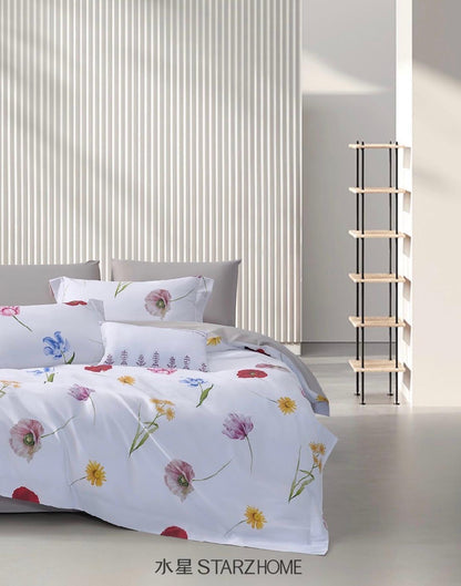 Lenjerie de pat 6 piese din bumbac 100% | Husă pilotă 200x220 | Cearșaf 240x260|808156