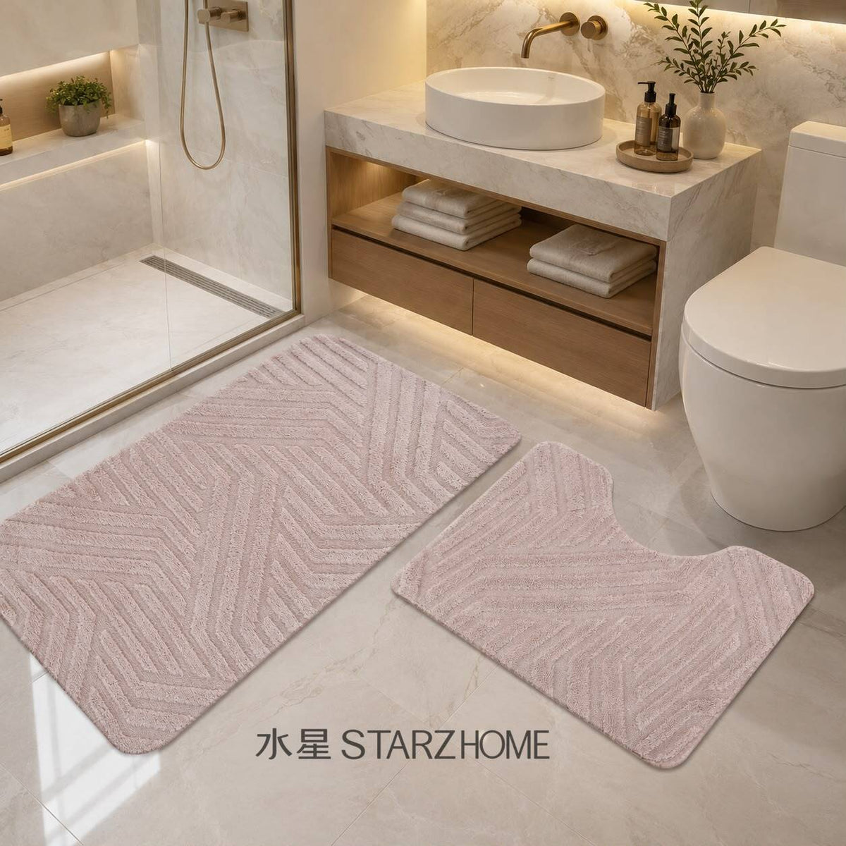Set de 2 Covorase Pentru Baie M1|40x50cm|50x80cm