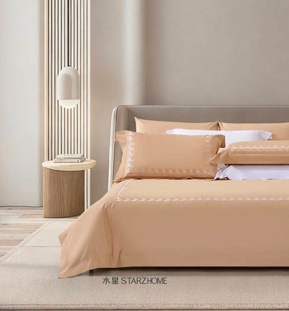 Lenjerie de pat 6 piese din bumbac 100% | Husă pilotă 200x220 | Cearșaf 183x203|808127
