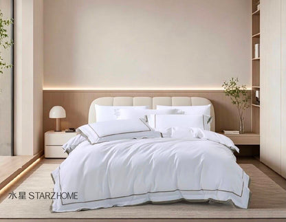Lenjerie de pat 6 piese din bumbac 100% | Husă pilotă 200x220 | Cearșaf 240x260|808104