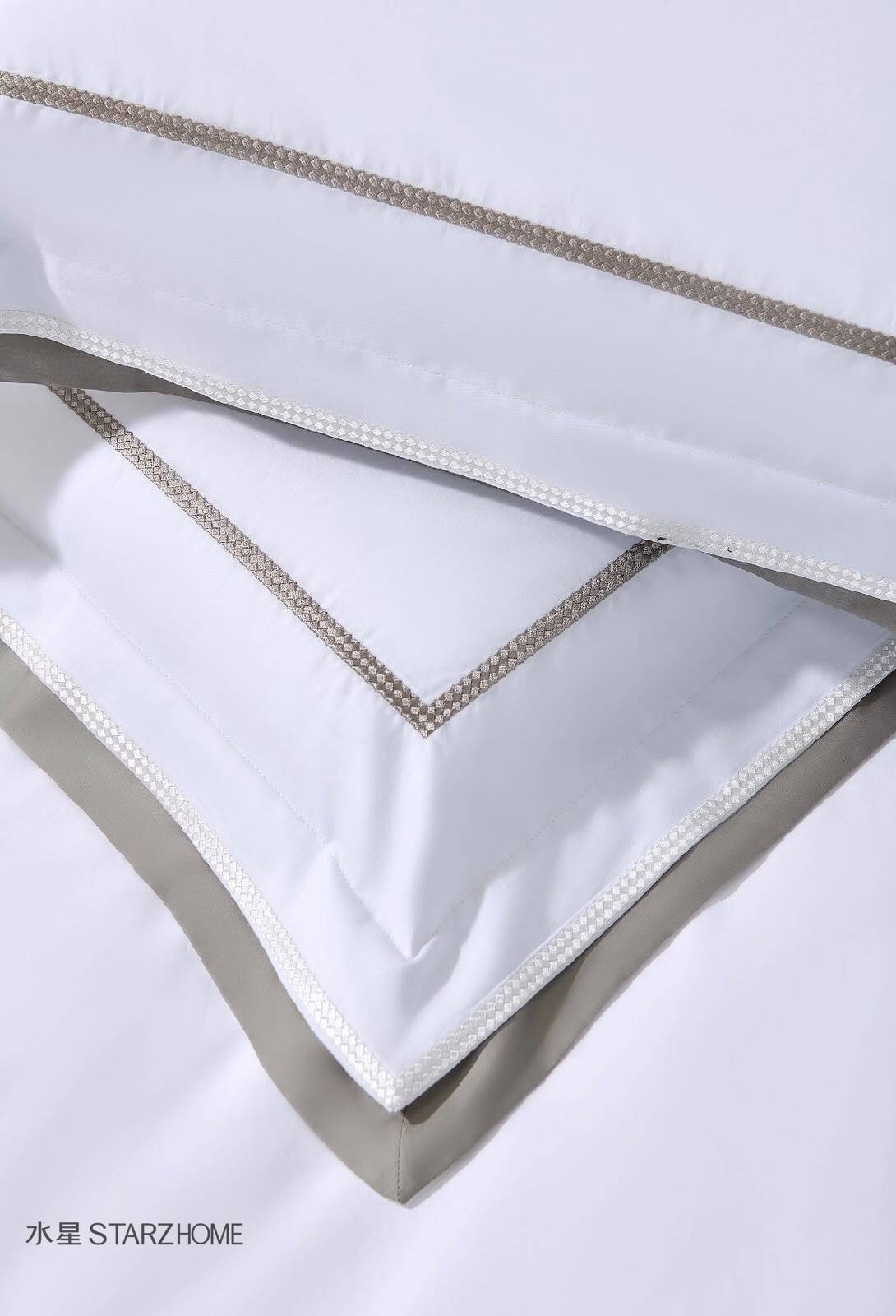 Lenjerie de pat 6 piese din bumbac 100% | Husă pilotă 200x220 | Cearșaf 240x260|808104