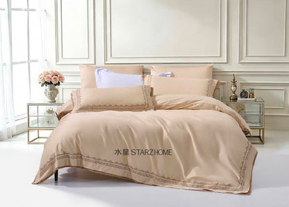 Lenjerie de pat 6 piese din bumbac 100% | Husă pilotă 200x220 | Cearșaf 240x260|808115