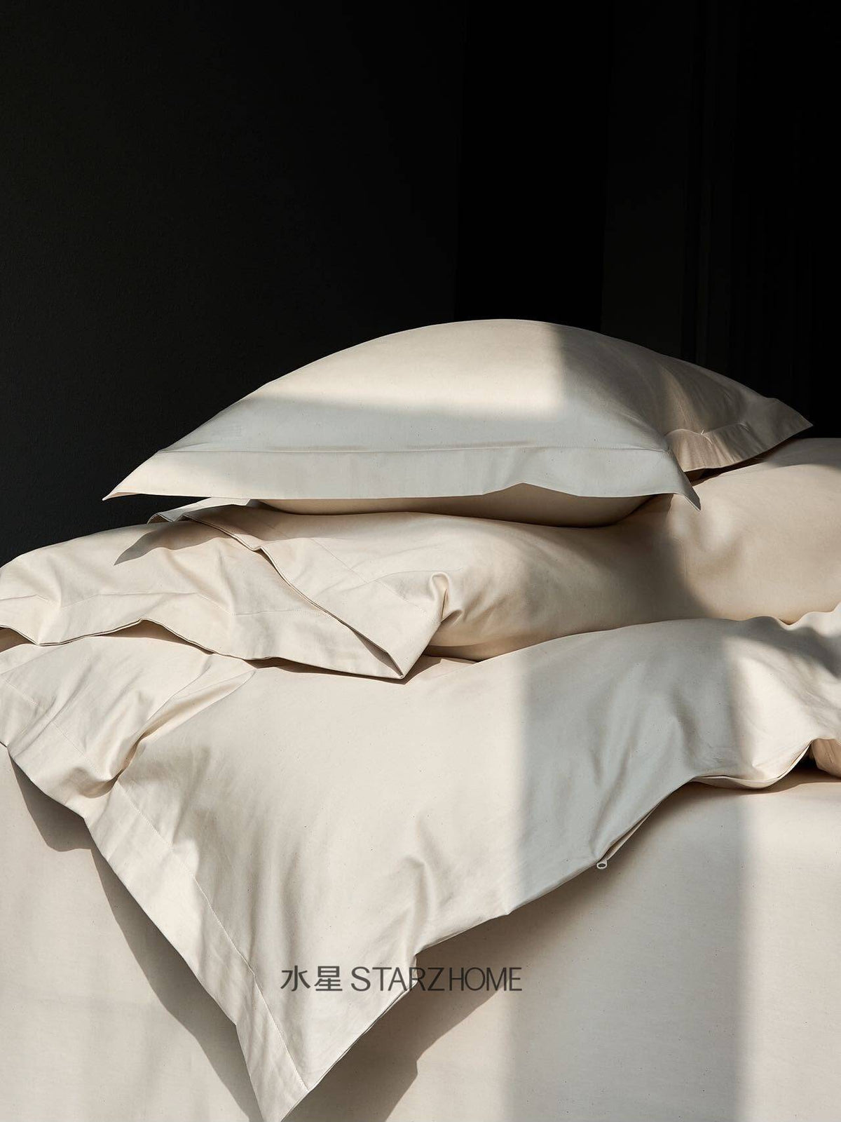 Hepburn T.|Lenjerie de Pat 4 Piese| Bumbac Nude| 100% Bumbac