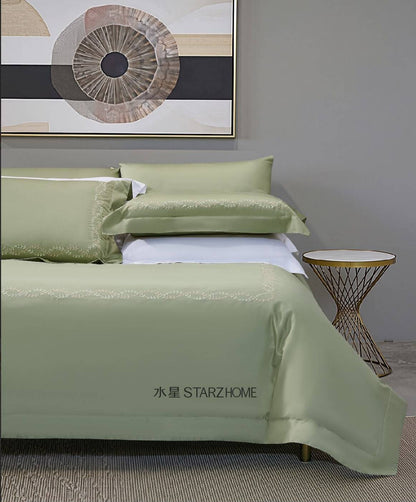 Lenjerie de pat 6 piese din bumbac 100% | Husă pilotă 200x220 | Cearșaf 240x260|808111