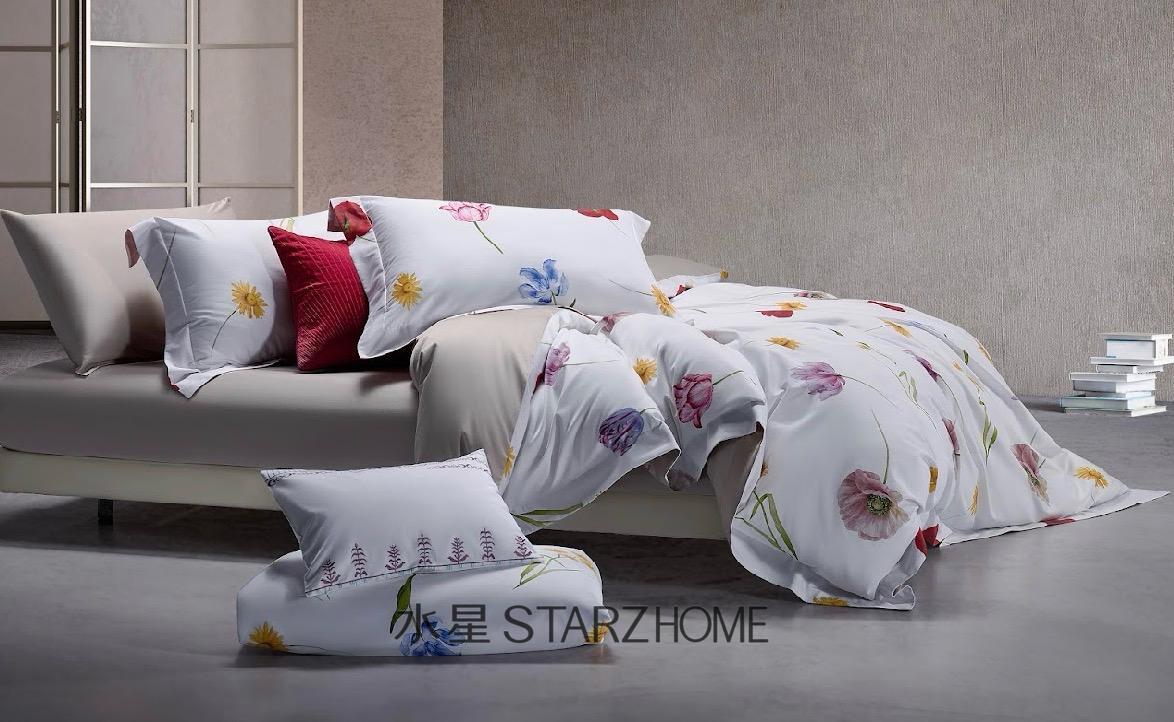 Lenjerie de pat 6 piese din bumbac 100% | Husă pilotă 200x220 | Cearșaf 240x260|808156