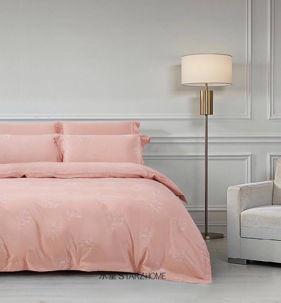Lenjerie de pat 6 piese din bumbac 100% | Husă pilotă 200x220 | Cearșaf 240x260|808108