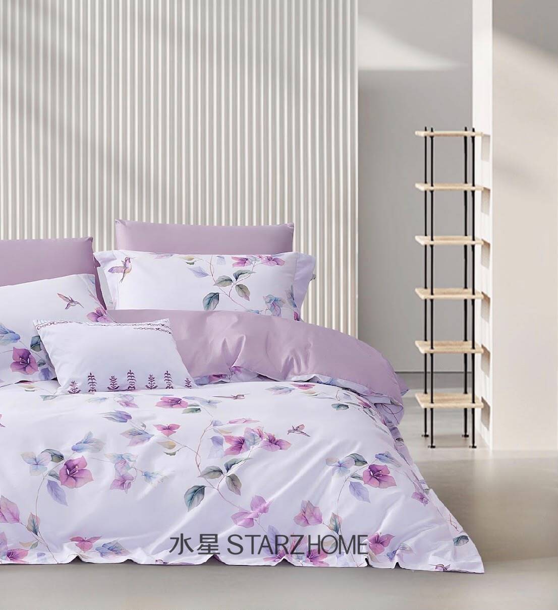 Lenjerie de pat 6 piese din bumbac 100% | Husă pilotă 200x220 | Cearșaf 240x260|808152