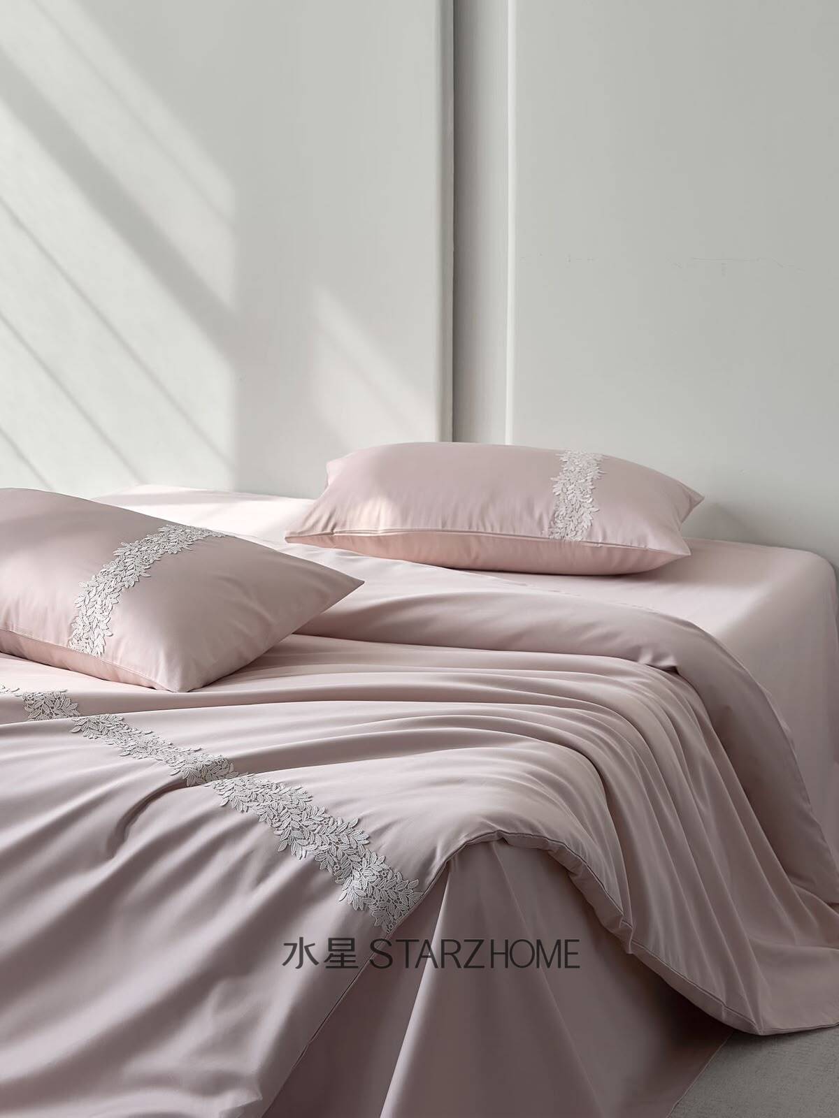 Hepburn T.|Lenjerie de Pat 4 Piese|Dantela Brodata M1| 100% Bumbac