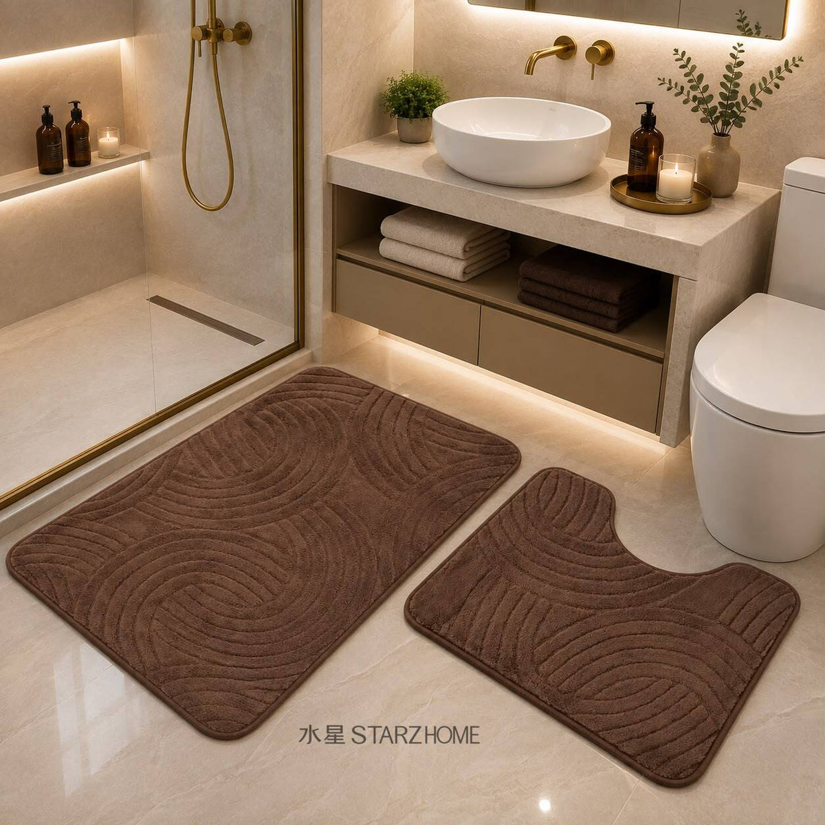 Set de 2 Covorase Pentru Baie M5|40x50cm|50x80cm