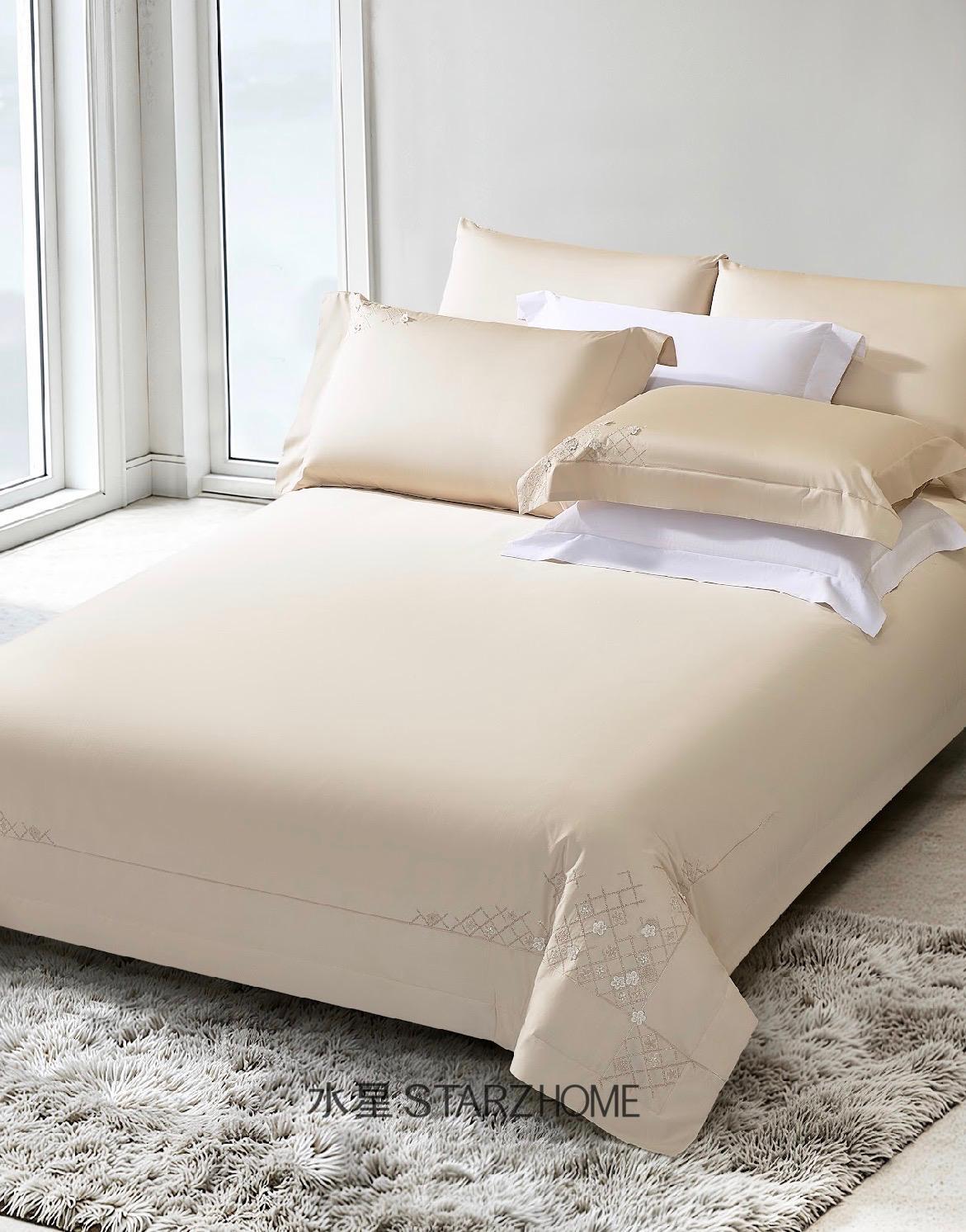 Lenjerie de pat 6 piese din bumbac 100% | Husă pilotă 200x220 | Cearșaf 240x260|808135