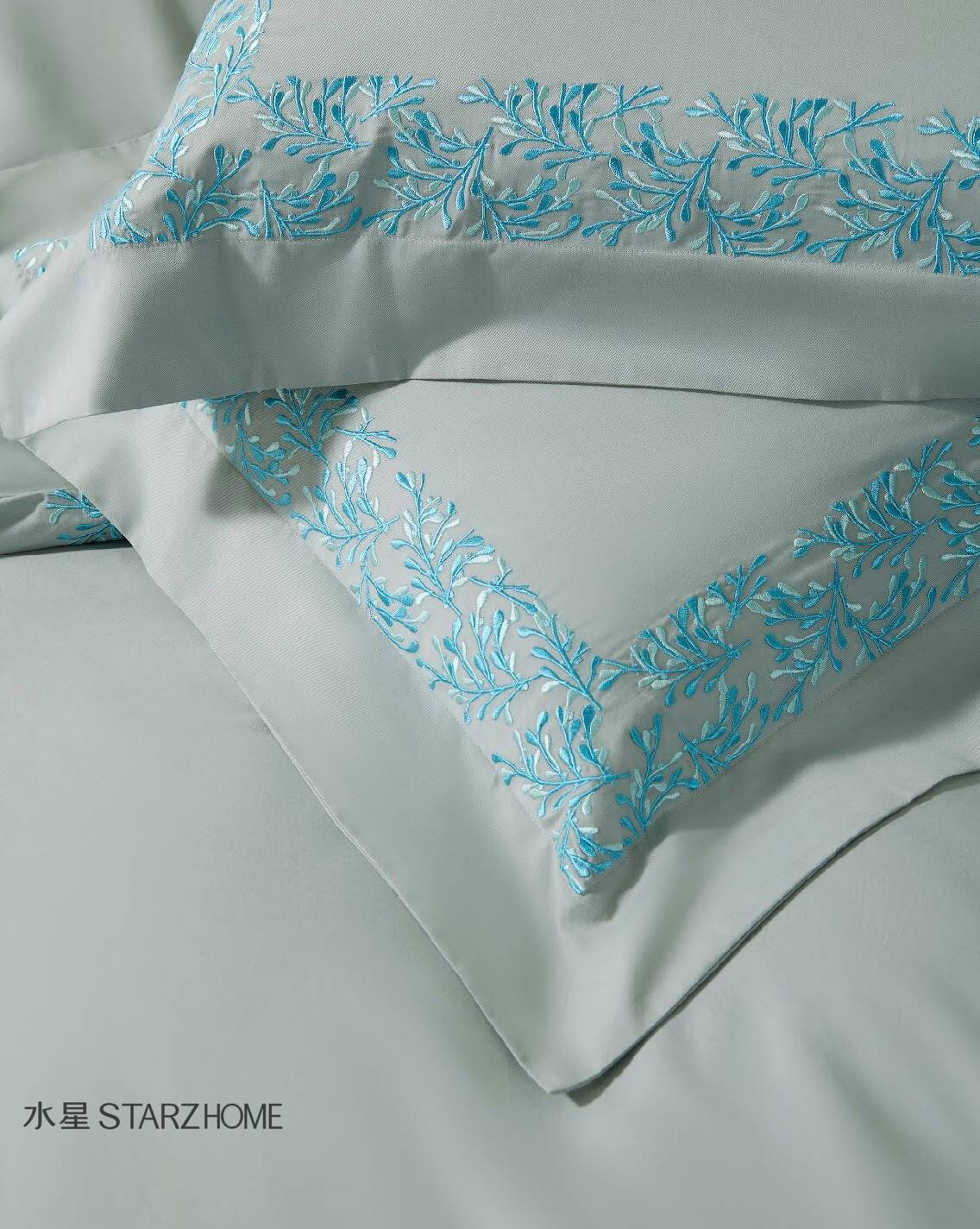 Lenjerie de pat 6 piese din bumbac 100% | Husă pilotă 200x220 | Cearșaf 183x203|808126