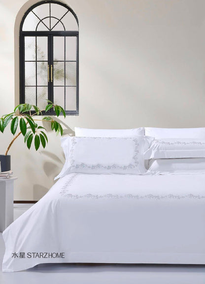 Lenjerie de pat 6 piese din bumbac 100% | Husă pilotă 200x220 | Cearșaf 240x260|808106