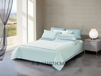 Lenjerie de pat 6 piese din bumbac 100% | Husă pilotă 200x220 | Cearșaf 240x260|808117